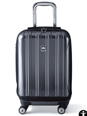 Delsey Metallic Gray Hard-Shell Carry-On Spinner Luggage